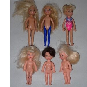 Mattel Barbie Chelsea Kelly Little sister Other Dolls Mixed Lot of 6 Nude